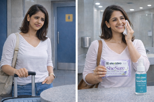 Daily Freshness Kit (Freshness wipe and Toilet seat saniter spray)